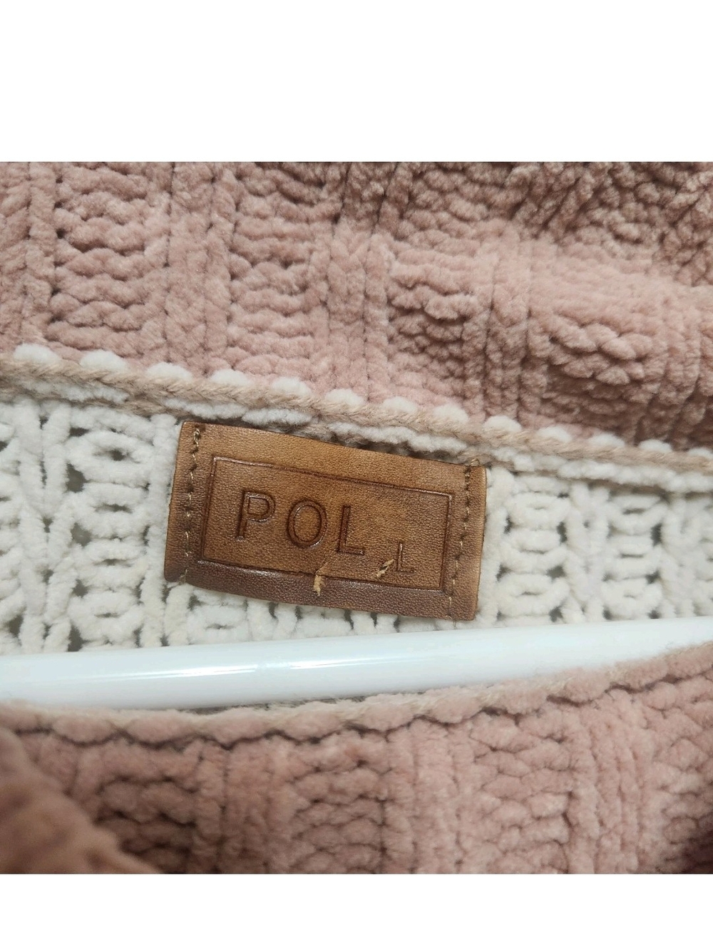 POL Canyon Rose Chenille Sweater L Colorblock Oversized Turtleneck Cozy Winter - Picture 9 of 14